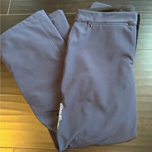 EUC Eddie Bauer Women's navy Trousers snow ski pants size petite medium